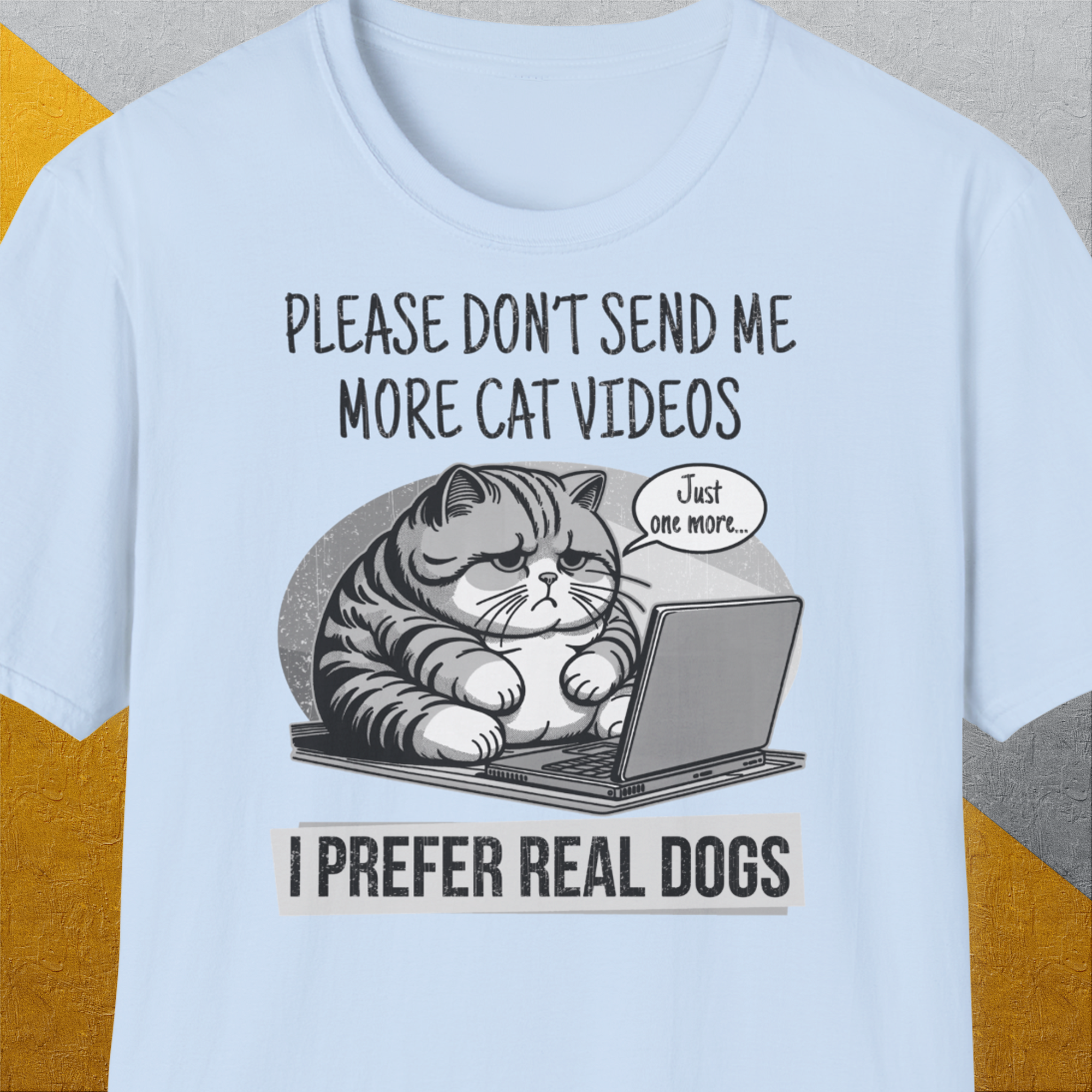 Cat Videos Series, Volume 1, Unisex T-Shirt, lustiger Spruch mit Hund. Für humorvolle Hundefreunde. Design by Dog Gang
