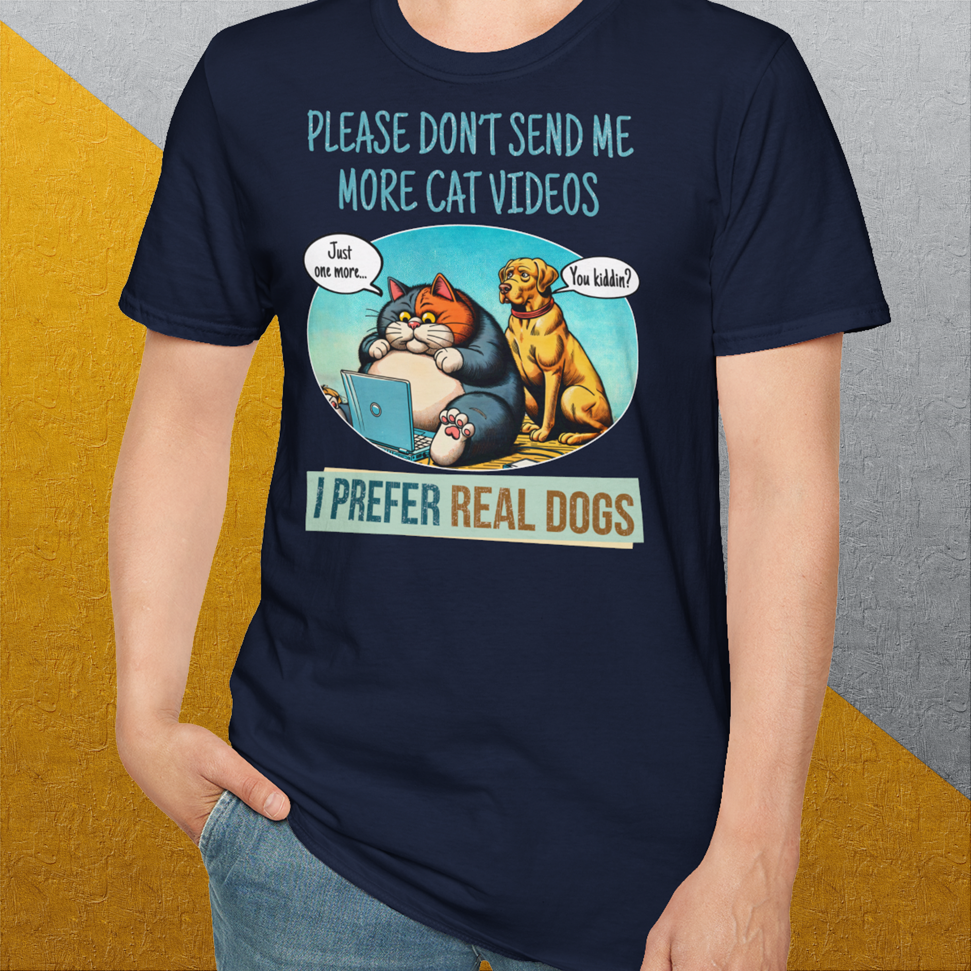 Cat Videos Series, Volume 2, Unisex T-Shirt-lustiges Shirt für Hundeliebhaber, Design by Dog Gang