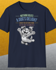 Nothing Beats A Dog's Delight When You Return Home, Volume 1, Unisex T-Shirt-lustiges Shirt für Hundeliebhaber, Design by Dog Gang