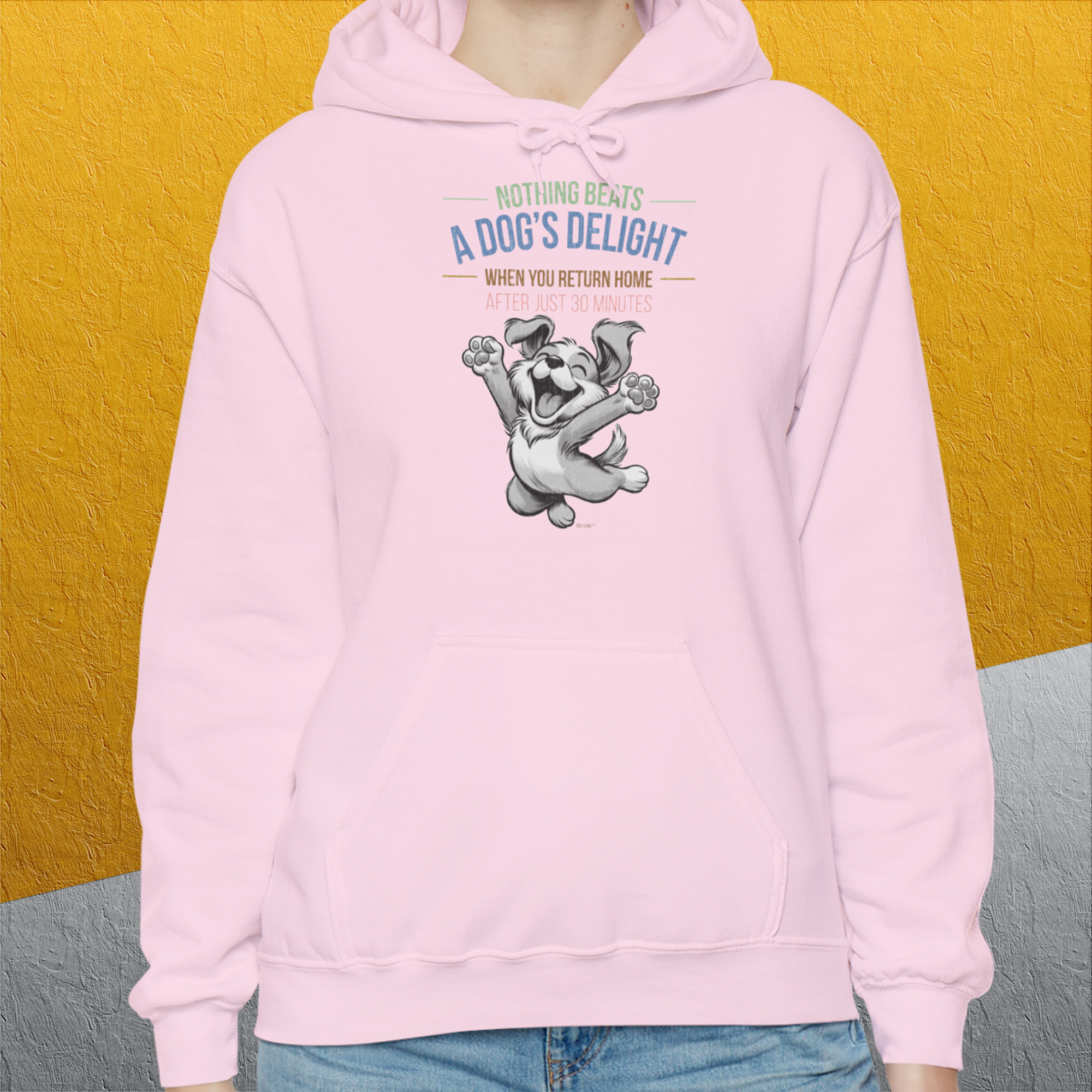 Nothing Beats A Dog's Delight When You Return Home, Volume 1, Unisex Hoodie-lustiger Spruch auf bequemen Shirt für Hundeliebhaber, Design by Dog Gang