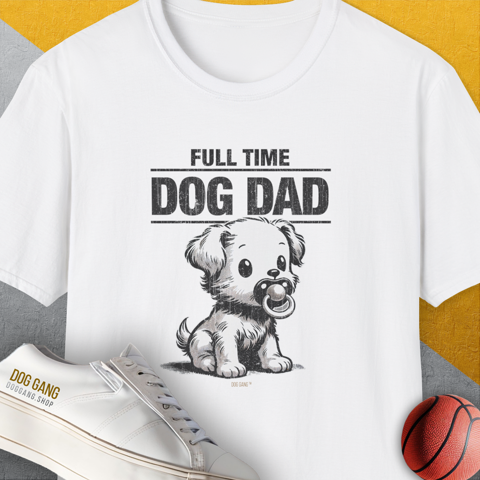 Dog Dad Series, Volume 4, Unisex T-Shirt-White, a cool and stylish design with a funny saying from Dog Gang