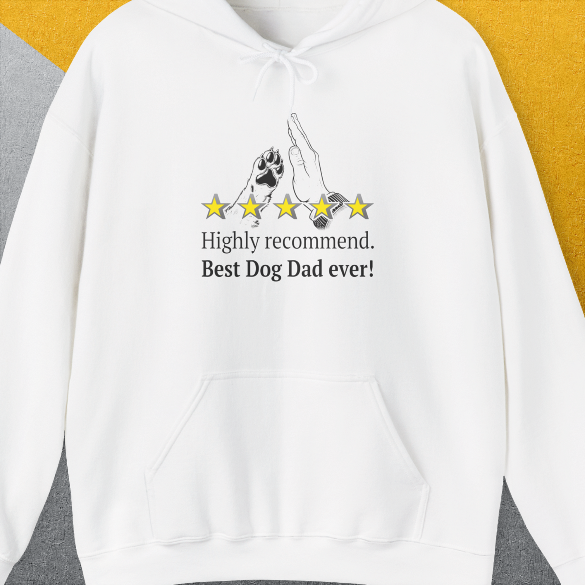 Dog Dad Series, Volume 9, Unisex Hoodie-White. A dog-themed Design from Dog Gang