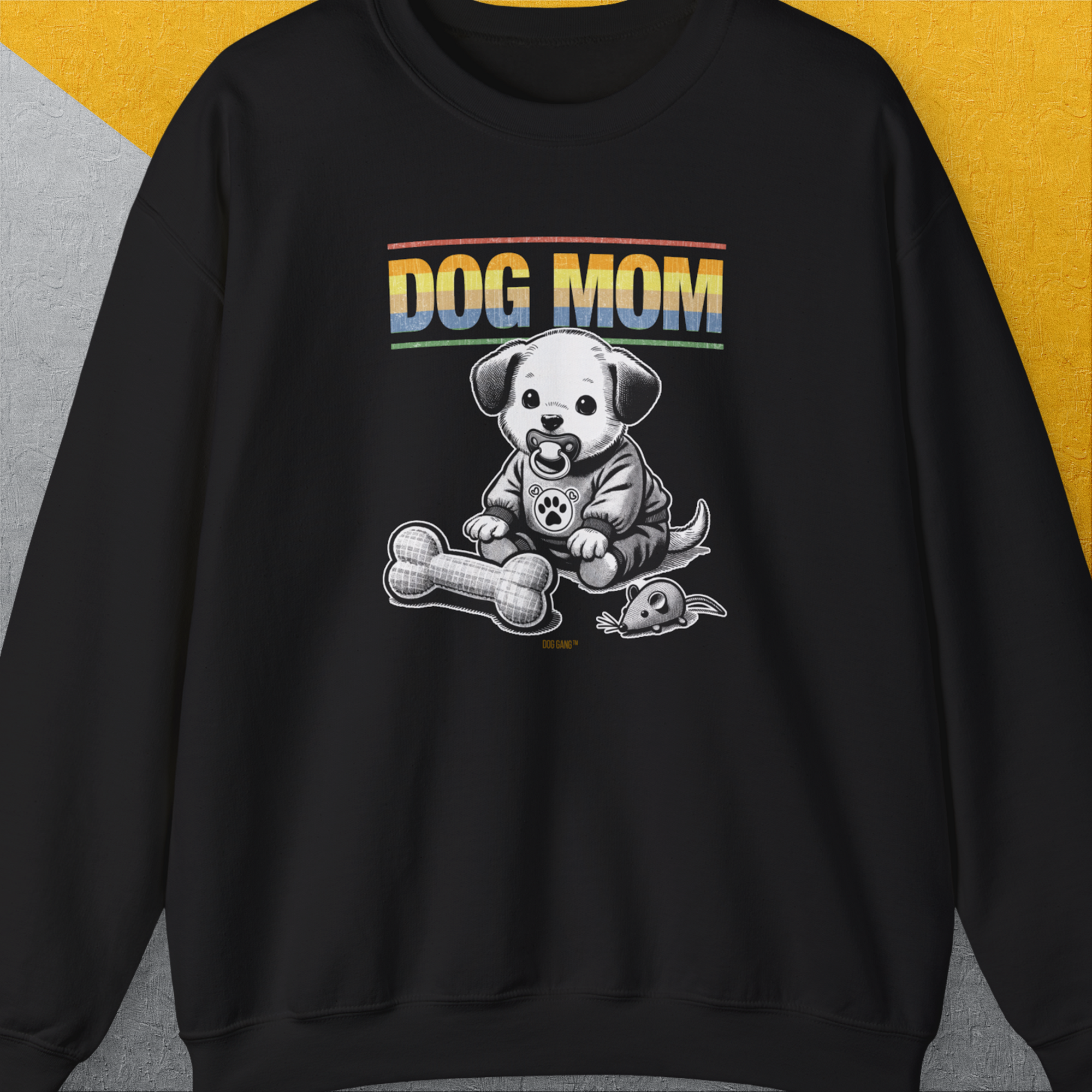 Dog Mom Series, Volume 2, Unisex Sweatshirt-Black, Design by Dog Gang
