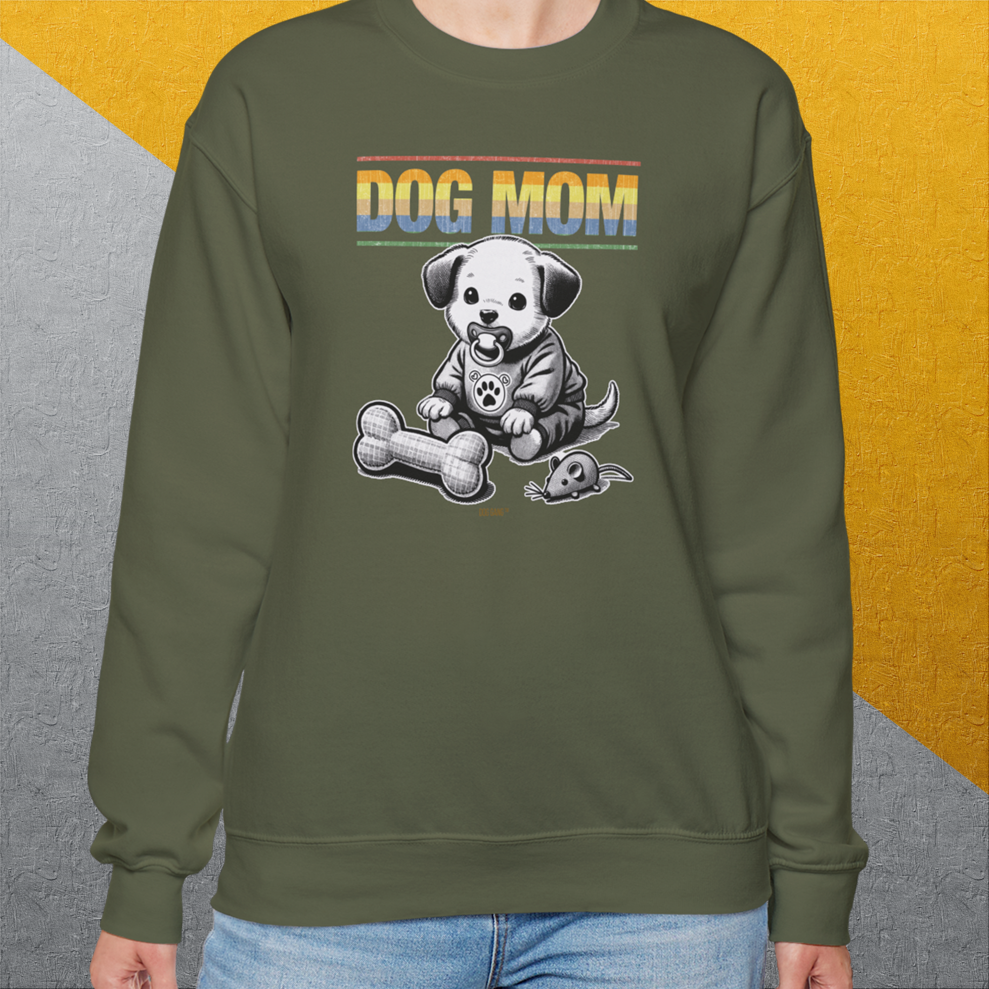Dog Mom Series, Volume 2, Unisex Sweatshirt-, a fun and stylish sweatshirt design for dog lovers from Dog Gang