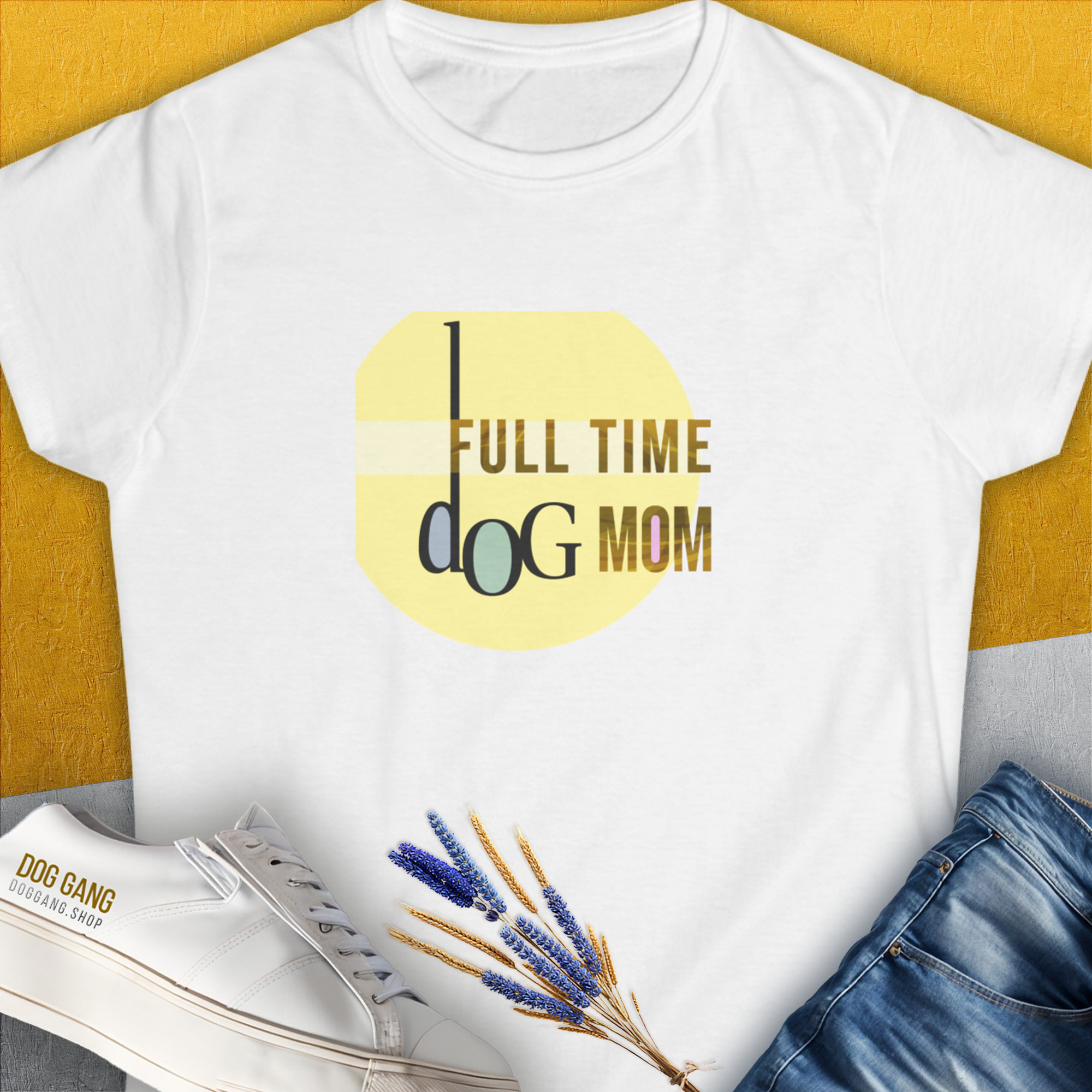 Dog Mom Series, Volume 4, Women's T-Shirt-White. For dog lovers and dog owners. Design by Dog Gang