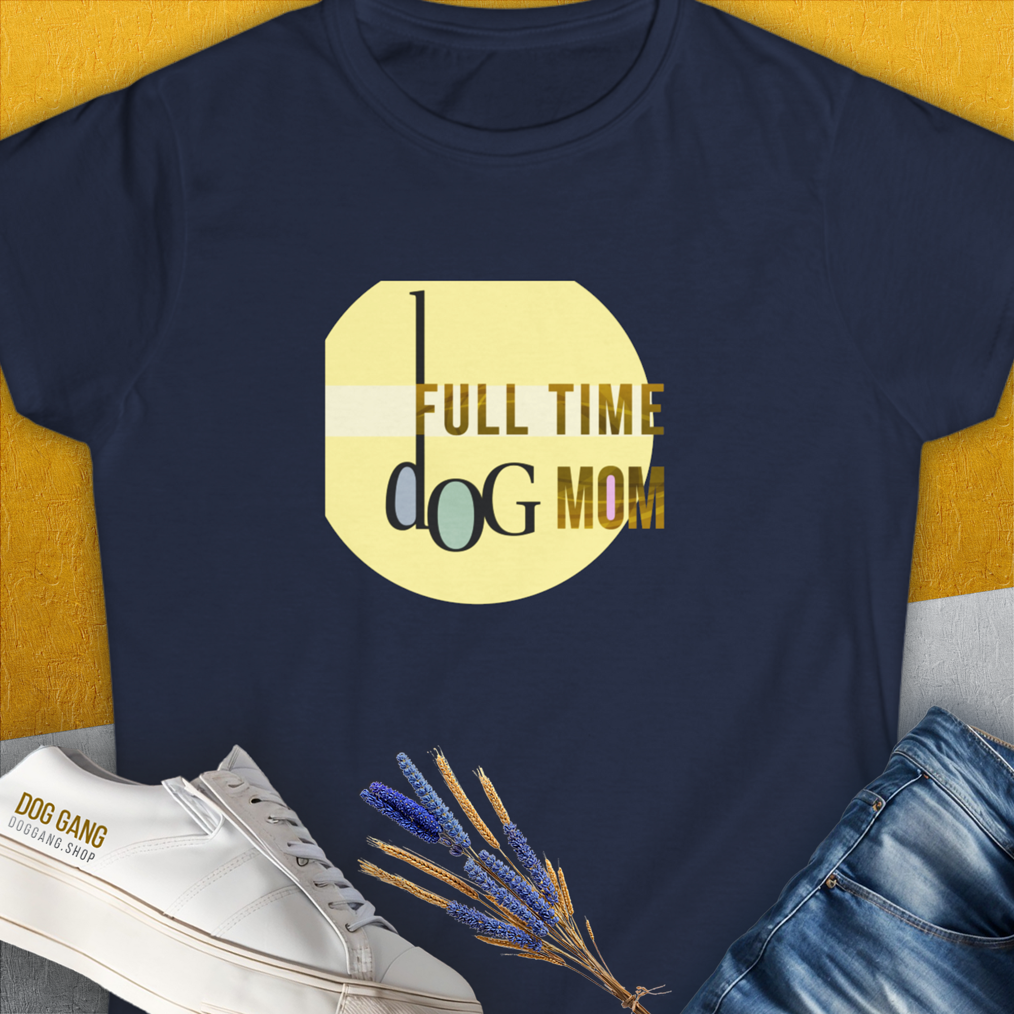 Dog Mom Series, Volume 4, Women&#39;s T-Shirt-Navy, a cool and stylish design with a funny saying from Dog Gang