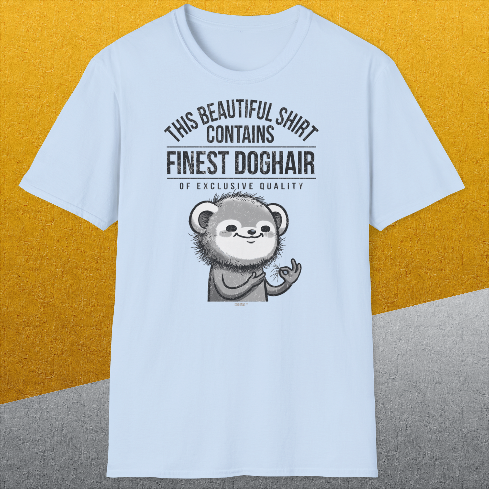 This Beautiful Shirt Contains Finest Dog Hair Of Exclusive Quality, Volume 2, Unisex T-Shirt-humorvolles Hundeshirt, lustiger Spruch mit Hund, Design by Dog Gang