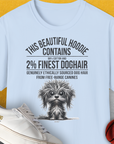This Beautiful Shirt Contains Finest Dog Hair, Volume 3, Unisex T-Shirt-Light Blue-witziges Shirt mit lustigem Spruch für Hundefreund, Design by Dog Gang