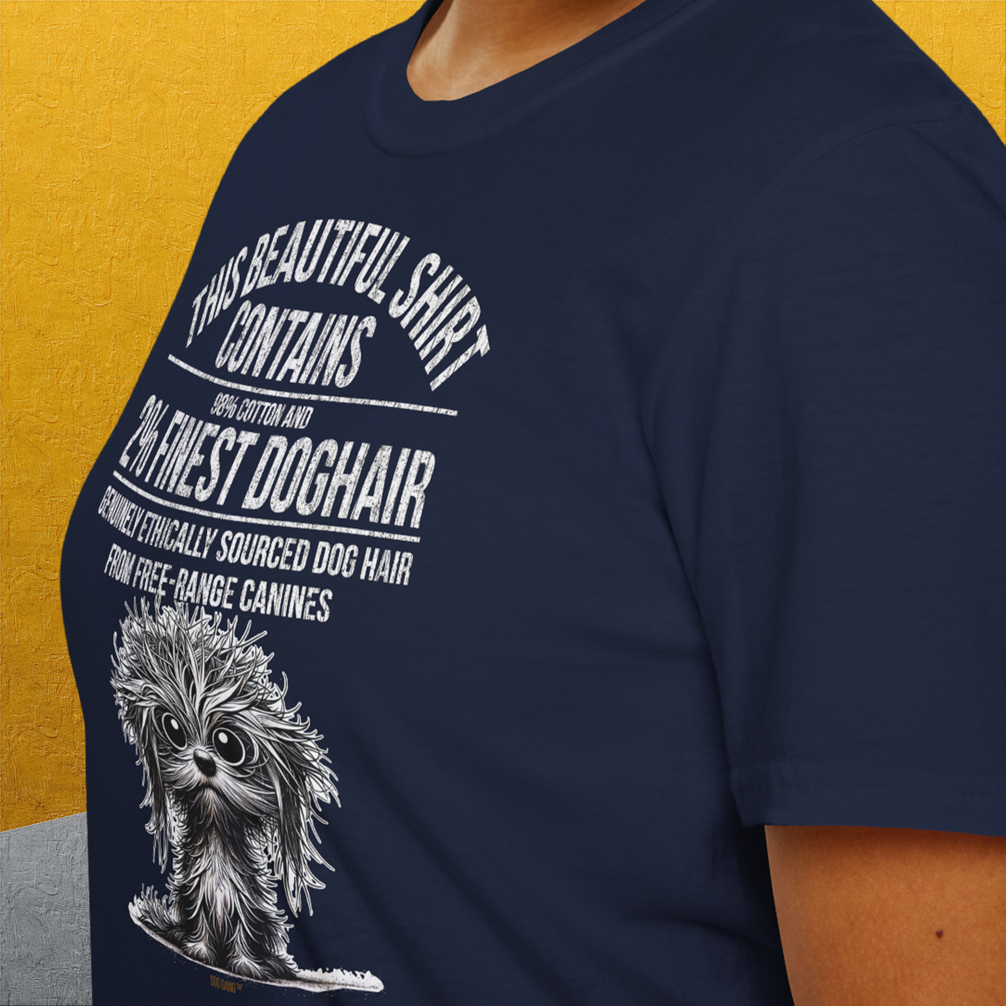 This Beautiful Shirt Contains Finest Dog Hair, Volume 3, Unisex T-Shirt-bequemes Softstyle - Tshirt. Lustiger Spruch mit Hund. Für Hundefreunde, in- und outdoor. Design by Dog Gang