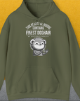 This Beautiful Hoodie Contains Finest Dog Hair Of Exclusive Quality, Volume 2, Unisex Hoodie-Military Green-origineller und witziger Kapuzenpulli mit Hund, Design by Dog Gang