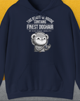 This Beautiful Hoodie Contains Finest Dog Hair Of Exclusive Quality, Volume 2, Unisex Hoodie-Navy-humorvolles Hundeshirt, lustiger Spruch mit Hund, Design by Dog Gang