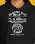 This Beautiful Hoodie Contains Finest Dog Hair, Volume 3, Unisex Hoodie-Kapuzi mit lustigem Spruch für Hundefreunde, Design by Dog Gang