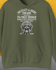This Beautiful Hoodie Contains Finest Dog Hair, Volume 3, Unisex Hoodie-Military Green-origineller und witziger Kapuzenpulli mit Hund, Design by Dog Gang