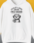 This Beautiful Hoodie Contains Finest Dog Hair Of Exclusive Quality, Volume 1, Unisex Hoodie-White-cooles Shirt mit lustigem Spruch für Hundefreunde, Design by Dog Gang