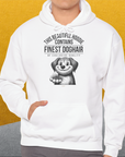 This Beautiful Hoodie Contains Finest Dog Hair Of Exclusive Quality, Volume 1, Unisex Hoodie-bequemes Shirt mit lustigem Spruch für Hundebesitzer, Design by Dog Gang