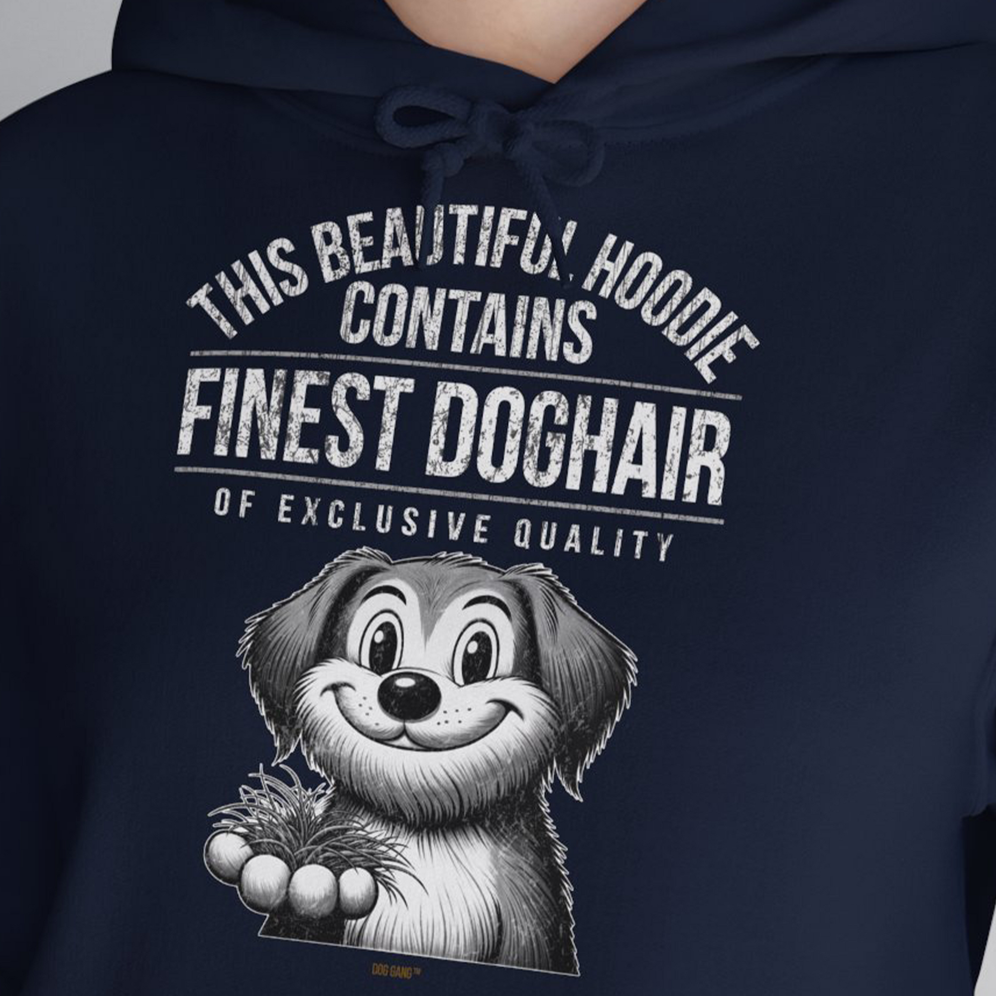 This Beautiful Hoodie Contains Finest Dog Hair Of Exclusive Quality, Volume 1, Unisex Hoodie- Lustiger Spruch mit Hund. Bequemes und weiches Kapuzen-Sweatshirt. Für Hundefreunde, in- und outdoor. Design by Dog Gang