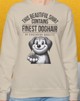 This Beautiful Shirt Contains Finest Dog Hair Of Exclusive Quality, Volume 1, Unisex Sweatshirt-lustiger Spruch auf bequemen Shirt für Hundeliebhaber, Design by Dog Gang
