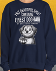 This Beautiful Shirt Contains Finest Dog Hair Of Exclusive Quality, Volume 1, Unisex Sweatshirt-originelles und witziges Shirt mit Hund, Design by Dog Gang