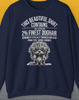 This Beautiful Shirt Contains Finest Dog Hair, Volume 3, Unisex Sweatshirt-Navy-für Hundebesitzer, lustiges Shirt, Design by Dog Gang
