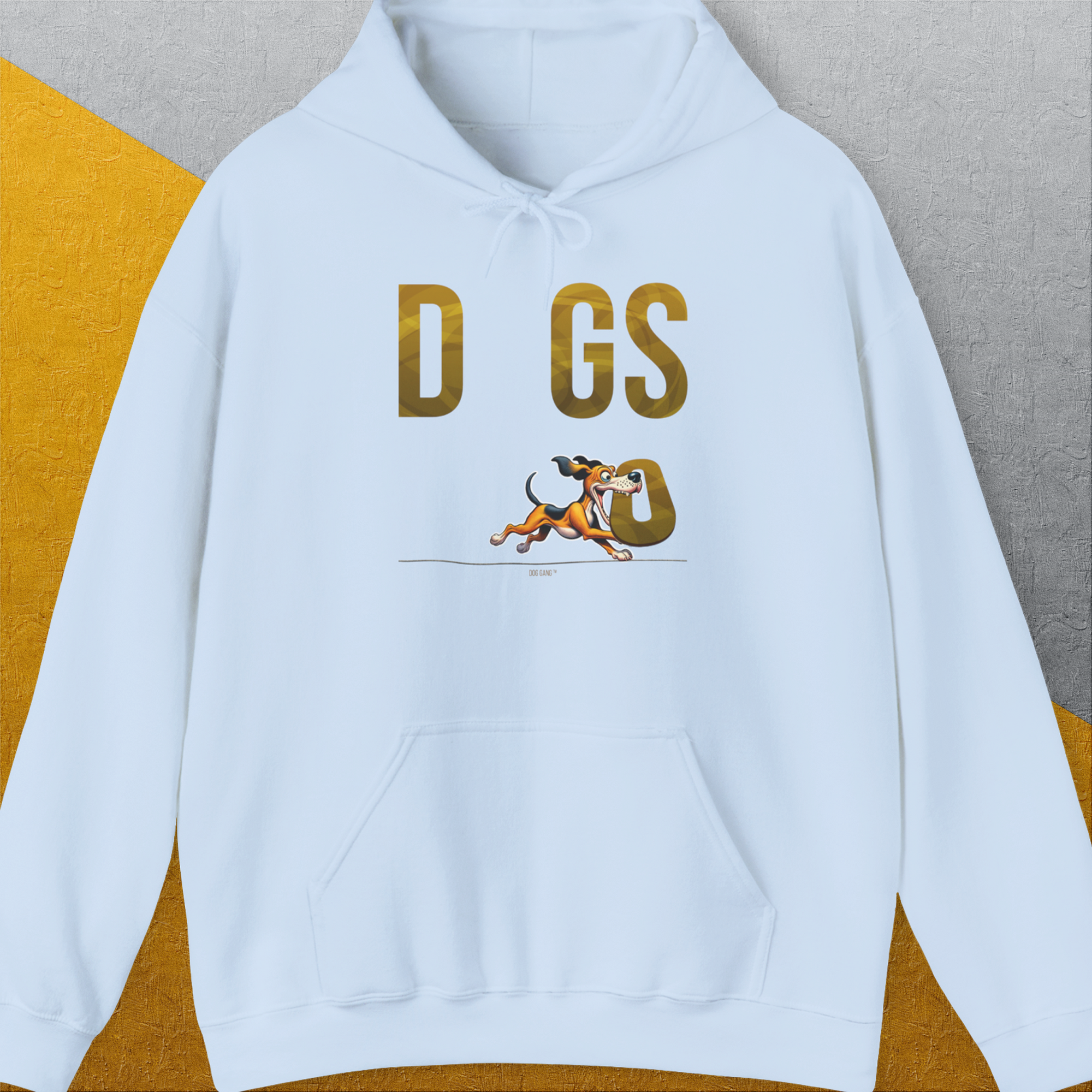 DOGS Series (D-GS), Volume 1, Unisex Hoodie-Light Blue, Design by Dog Gang