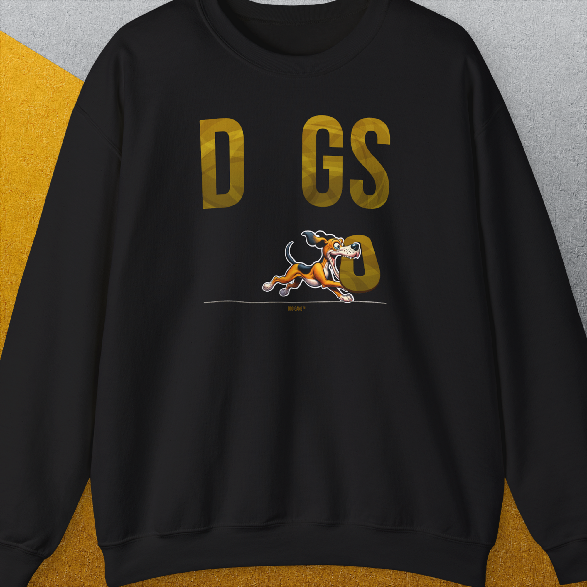 DOGS Series (D-GS), Volume 1, Unisex Sweatshirt-Black, Design by Dog Gang