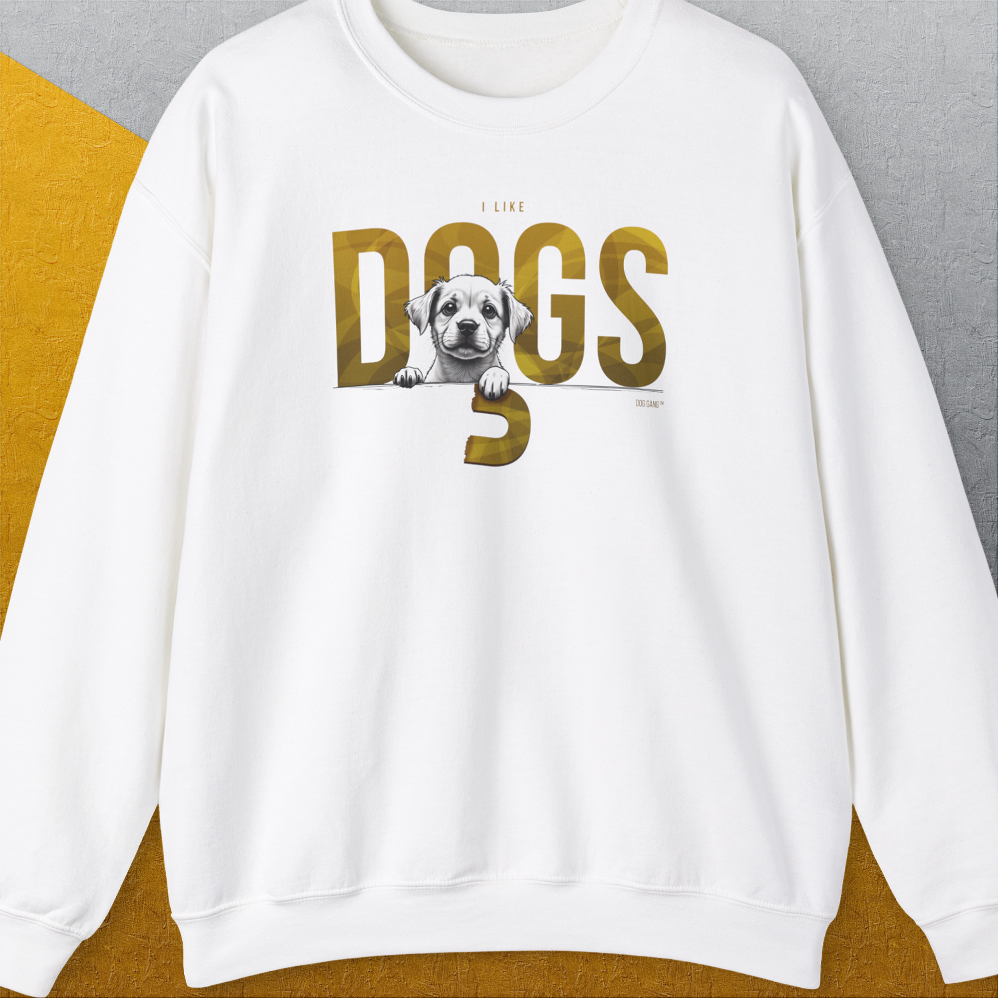 DOGS Series (D-GS), Volume 3, Unisex Sweatshirt-White, a cool design with a funny saying from Dog Gang