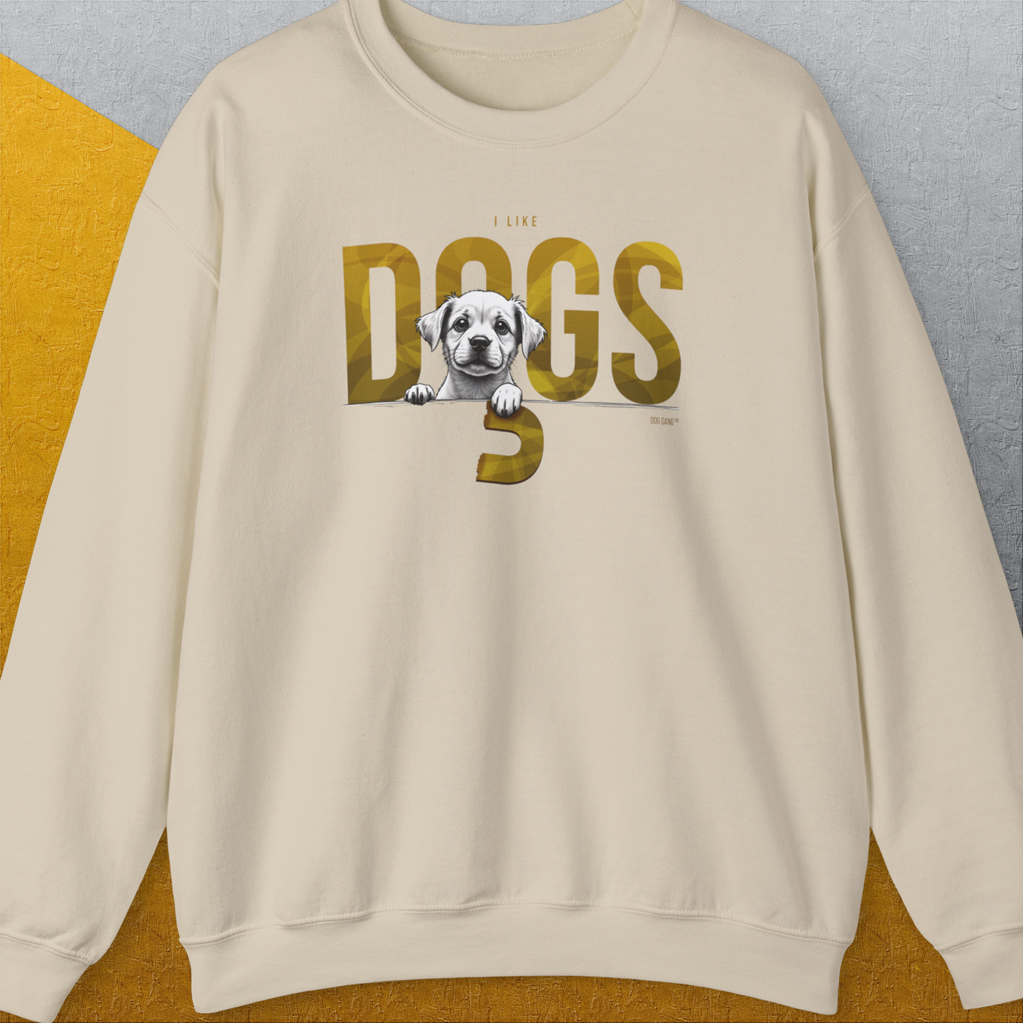 DOGS Series (D-GS), Volume 3, Unisex Sweatshirt-Sand, Design by Dog Gang