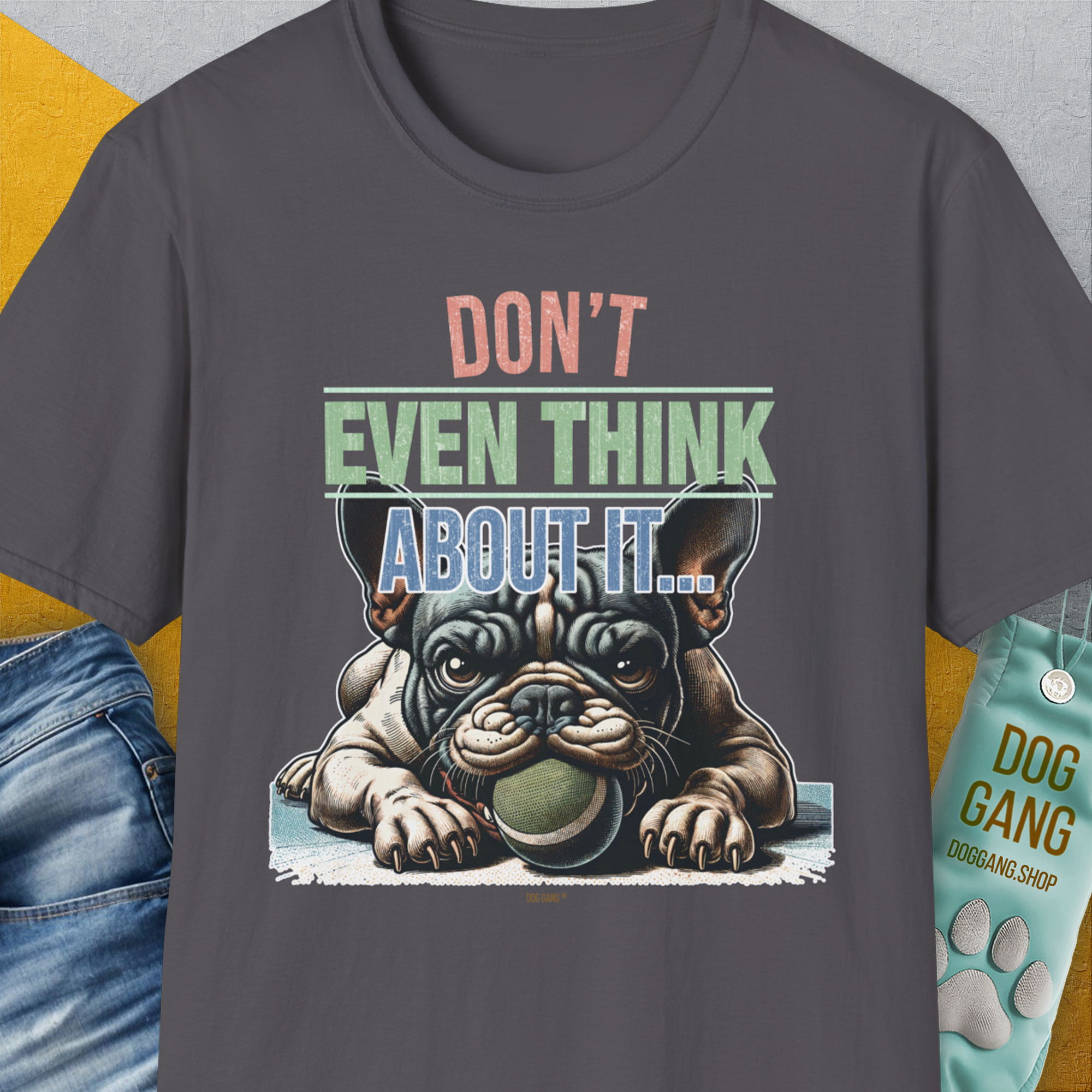 Don&#39;t Even Think About It..., Volume 2, Unisex T-Shirt-Charcoal, Design by Dog Gang