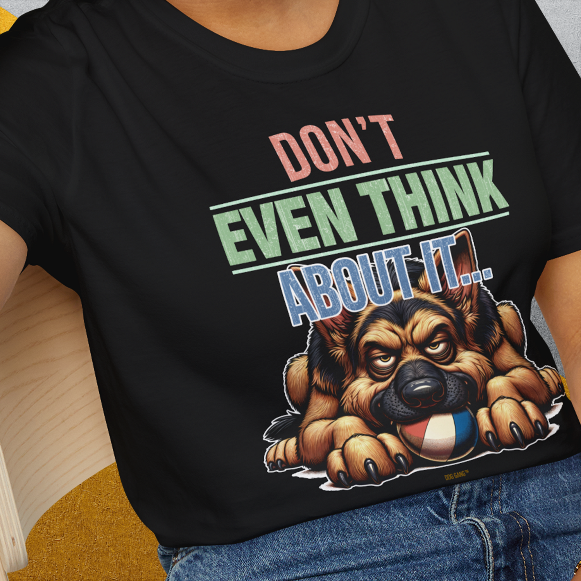 Don't Even Think About It..., Volume 4, Unisex T-Shirt-, a fun and stylish design for dog lovers from Dog Gang