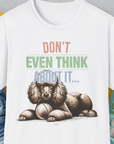 Dont Even Think About It..., Volume 1 features a playful poodle illustration guarding a fetch ball with bold text. Perfect for any dog person. From the Swiss design label Dog Gang.