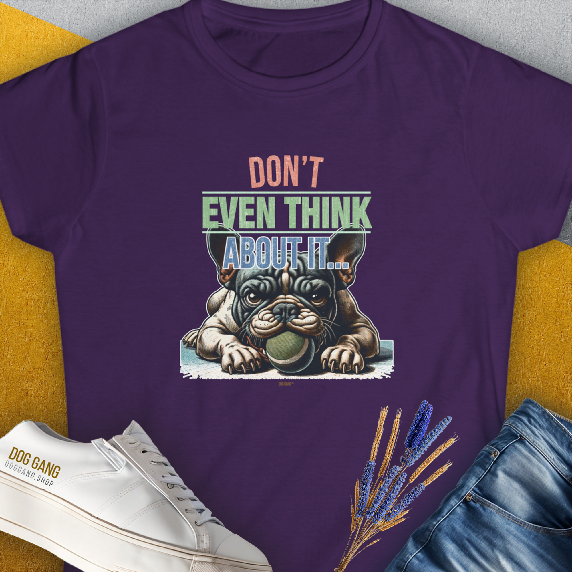 Dont Even Think About It..., Volume 2 features a bold and humorous dog-themed quote perfect for any dog lover. Designed by Dog Gang.