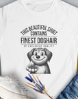 This Beautiful Shirt Contains Finest Dog Hair Of Exclusive Quality, Volume 1, Women's T-Shirt-White. For dog lovers and dog owners. Design by Dog Gang