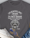 This Beautiful Shirt Contains Finest Dog Hair, Volume 3, Women's T-Shirt-Charcoal. For dog lovers and dog owners. Design by Dog Gang