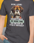 Go Fetch It Yourself Series, Volume 2, Unisex T-Shirt, lustiger Spruch mit Hund. Für humorvolle Hundefreunde. Design by Dog Gang
