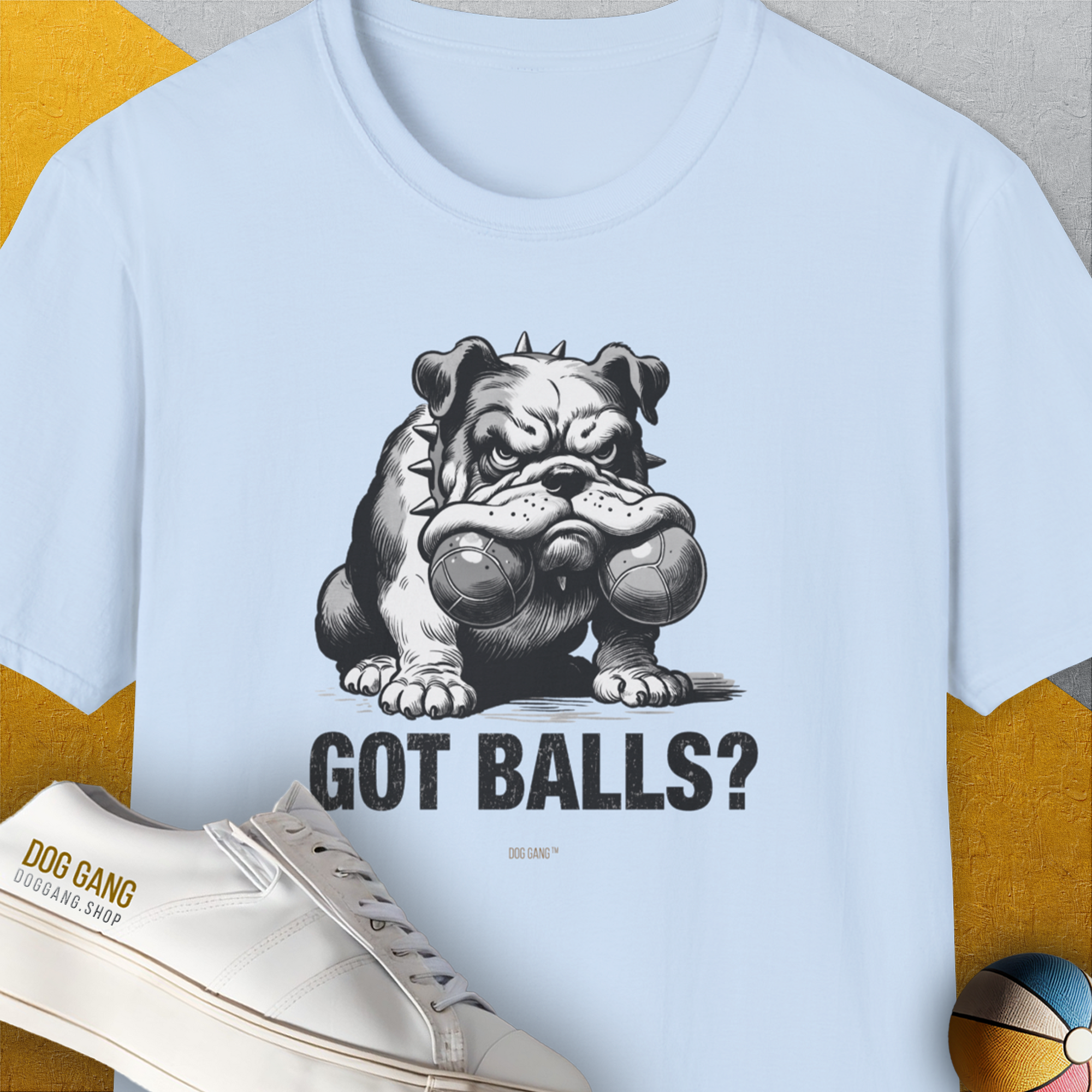 Got Balls? Volume 3, Unisex T-Shirt-Light Blue, Design by Dog Gang