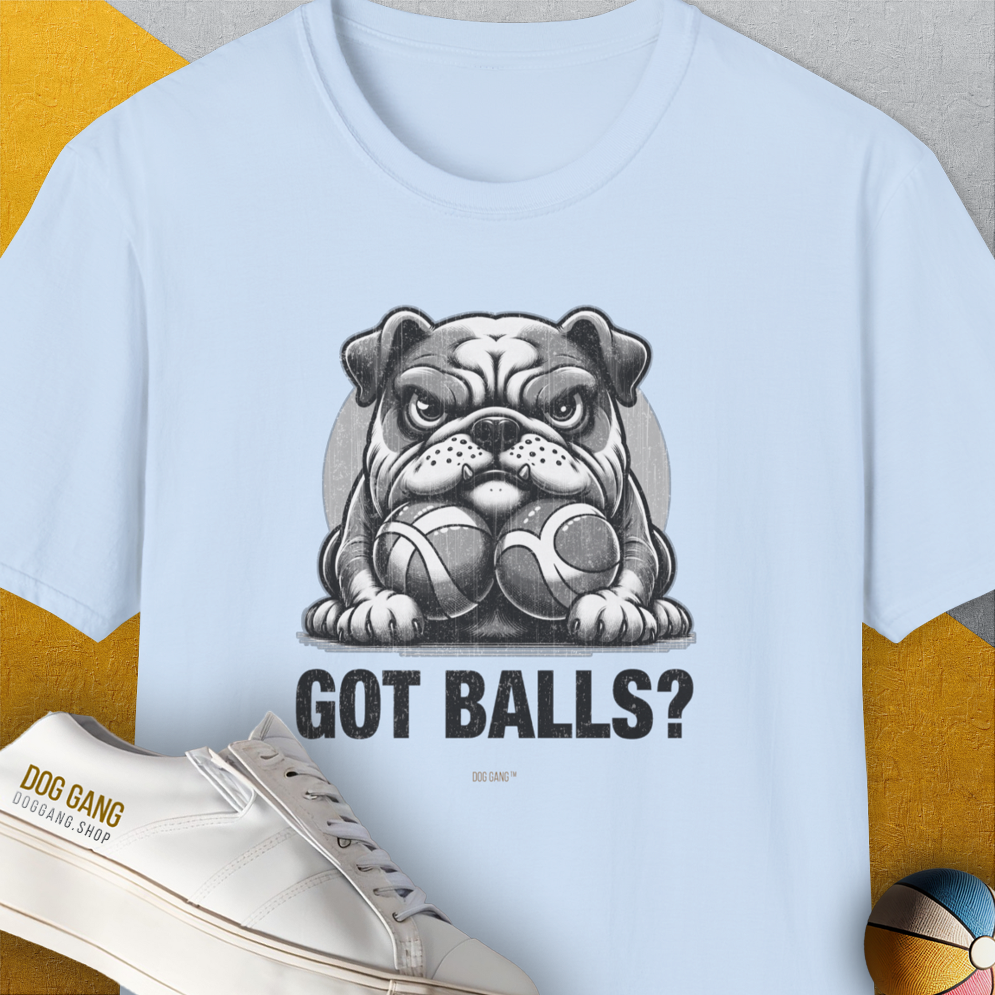 Got Balls? Volume 4, Unisex T-Shirt-Light Blue, Design by Dog Gang