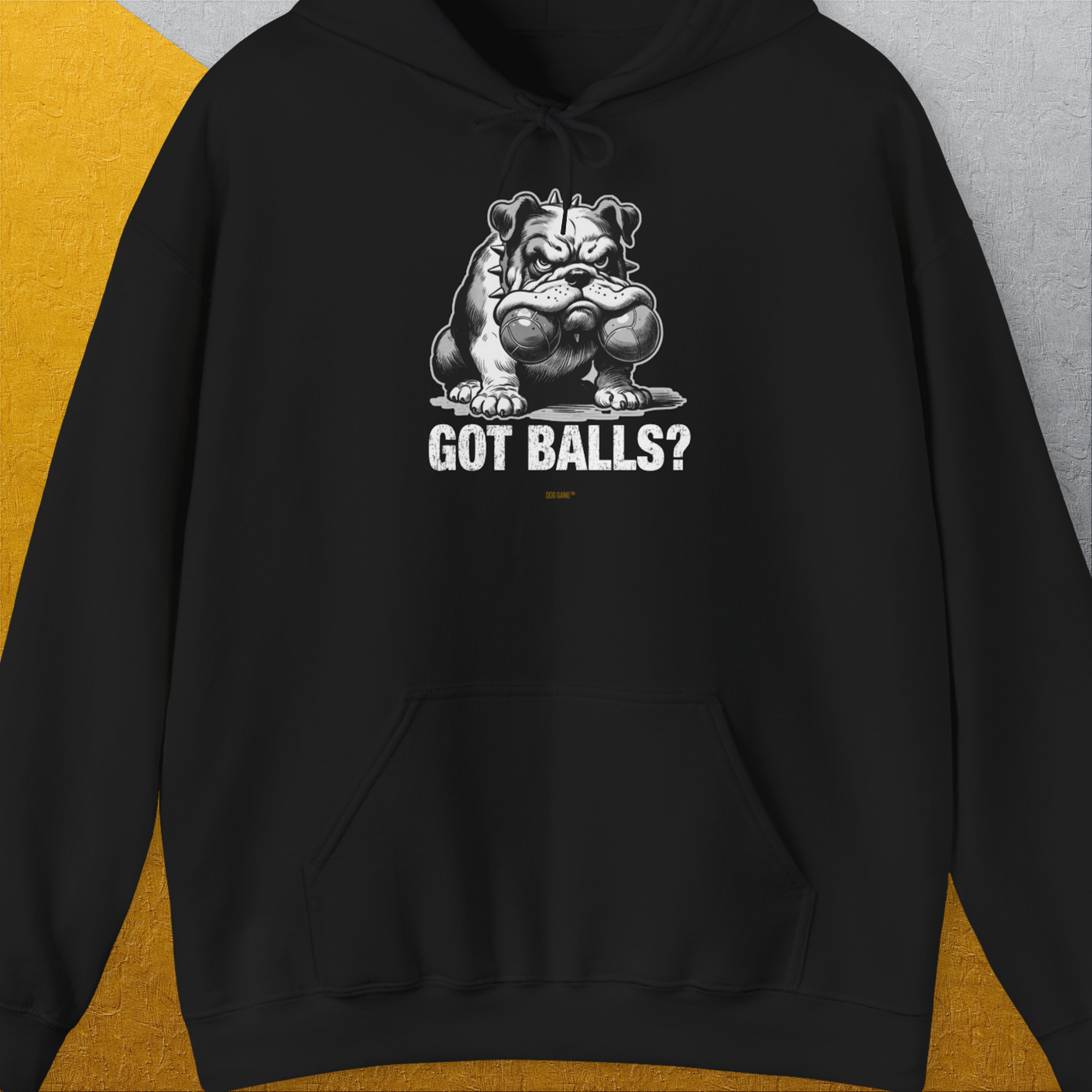 Got Balls? Volume 3, Unisex Hoodie-Black. A perfect gift for dog lovers and dog owners. Design by Dog Gang