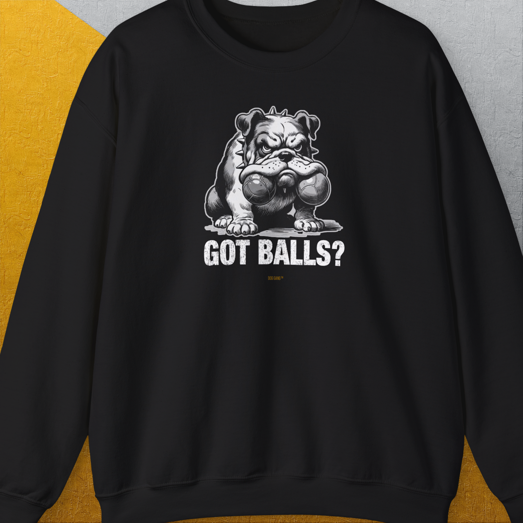 Got Balls? Volume 3, Unisex Sweatshirt-Black, a cool design with a funny saying from Dog Gang