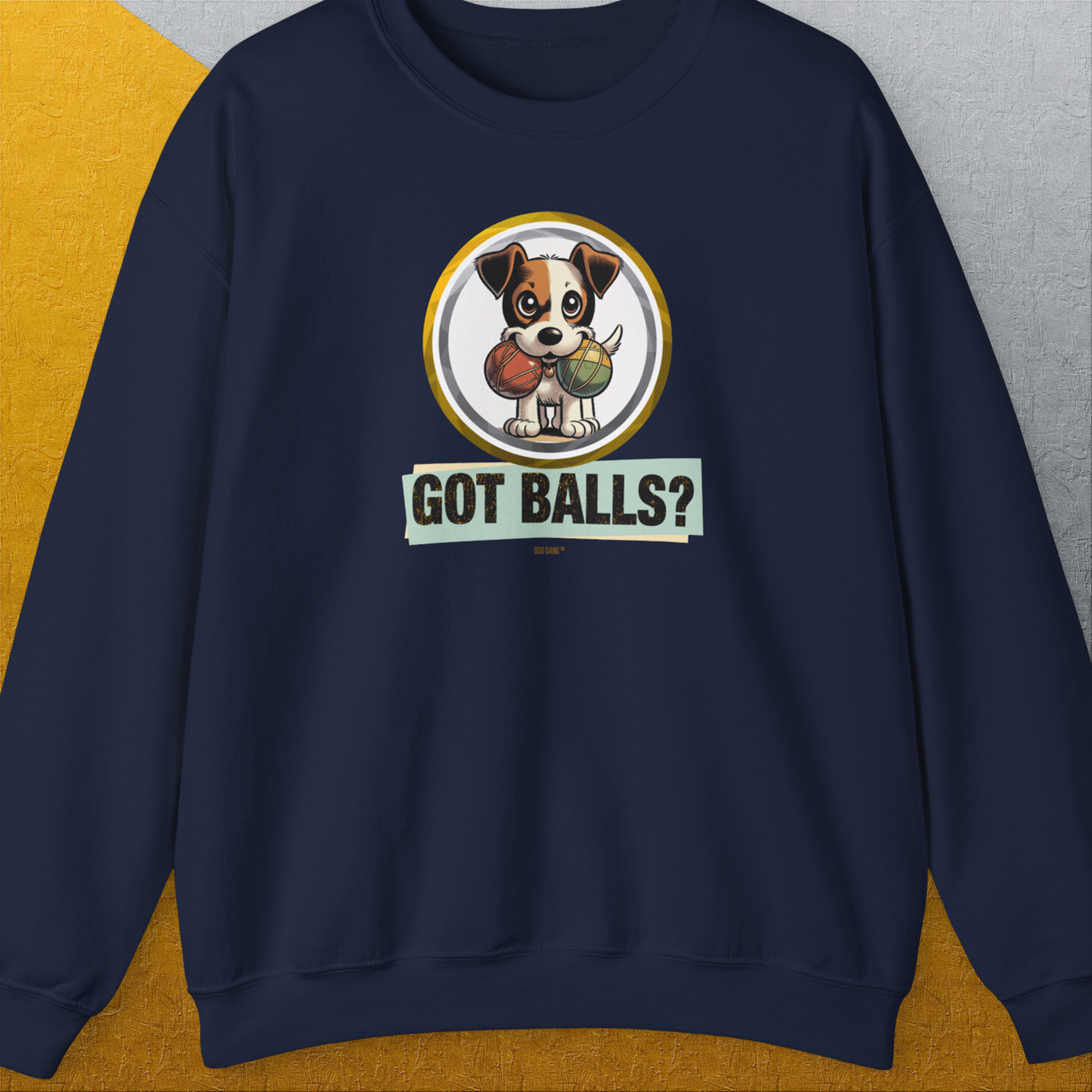 Got Balls? Volume 5, Unisex Sweatshirt-Navy, Design by Dog Gang