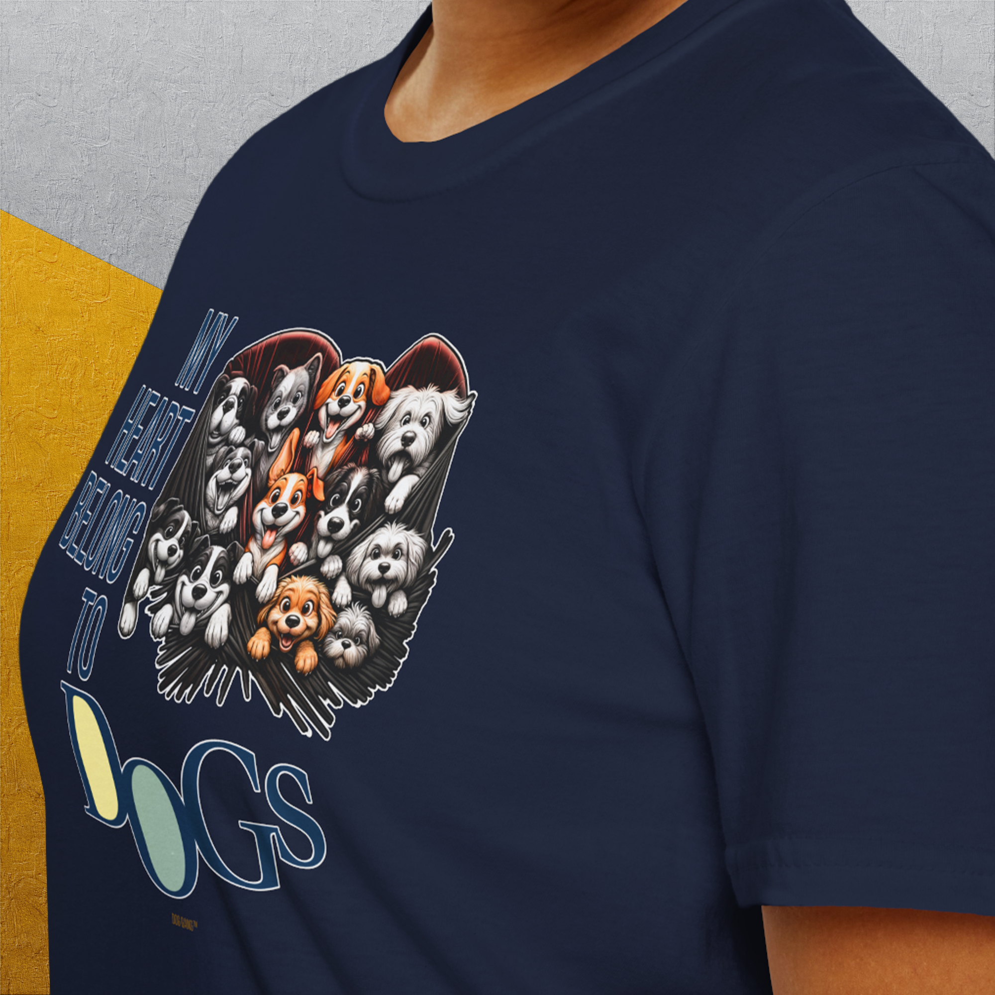 My Heart Belong To Dogs, Volume 1, Unisex T-Shirt-, Design by Dog Gang