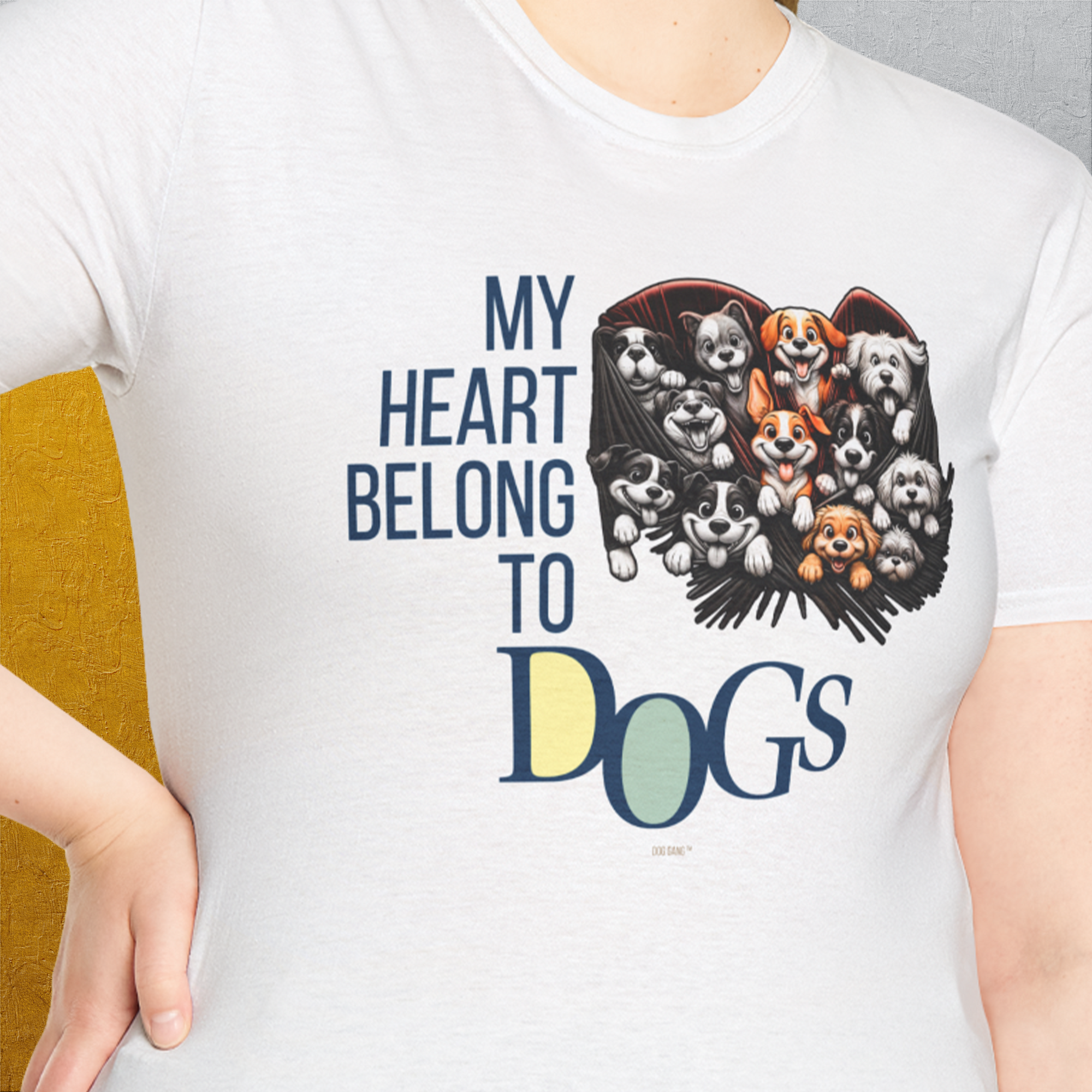 My Heart Belong To Dogs, Volume 1, Unisex T-Shirt-, Design by Dog Gang