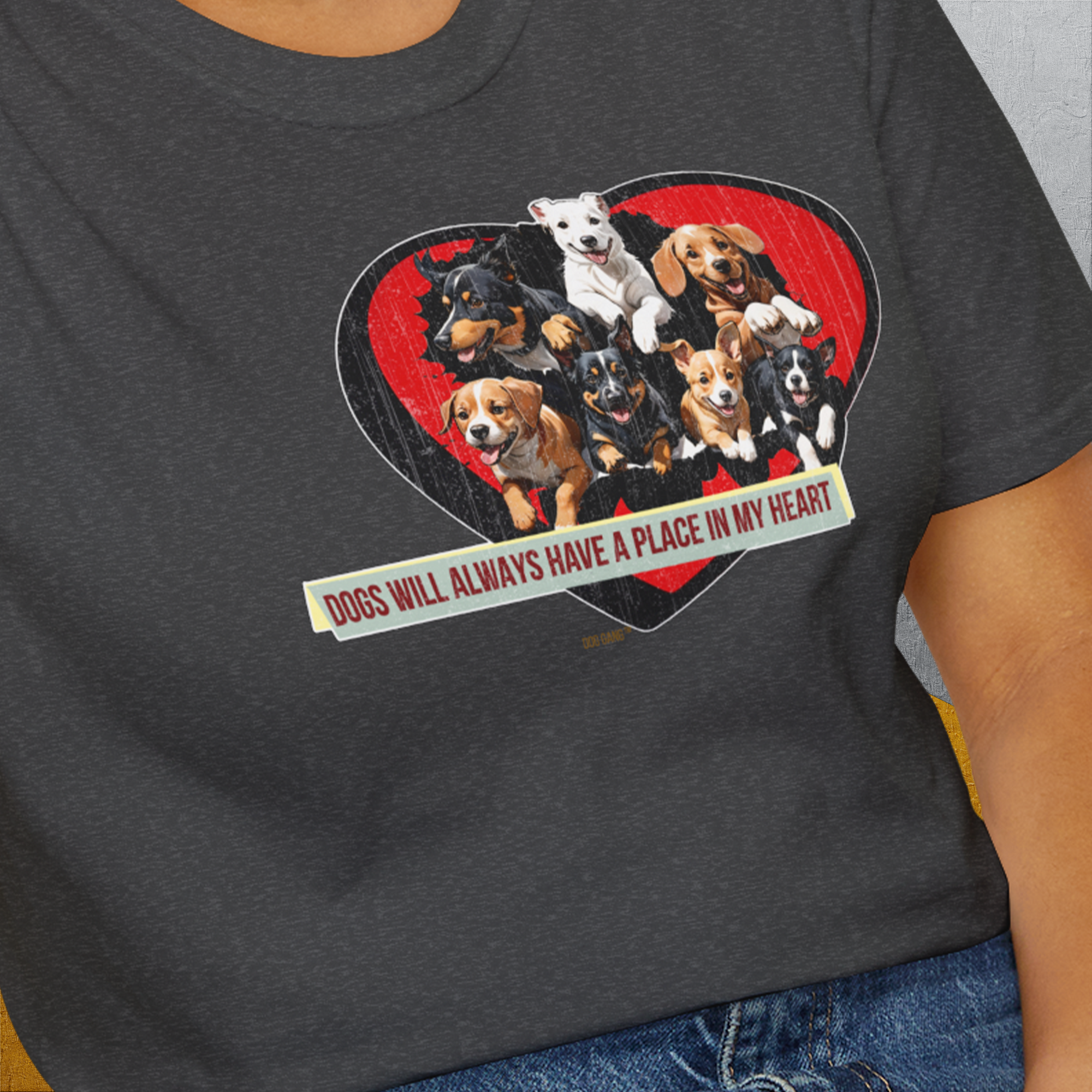My Heart Belong To Dogs (dogs will always have a place in my heart), Volume 2, Unisex T-Shirt-, a fun and stylish design for dog lovers from Dog Gang