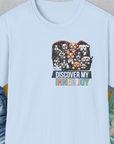 My Heart Belong To Dogs (discover my inner joy), Volume 3, Unisex T-Shirt-Light Blue. A perfect gift for dog lovers and dog owners. Design by Dog Gang