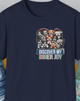 My Heart Belong To Dogs (discover my inner joy), Volume 3, Unisex T-Shirt-Navy, Design by Dog Gang
