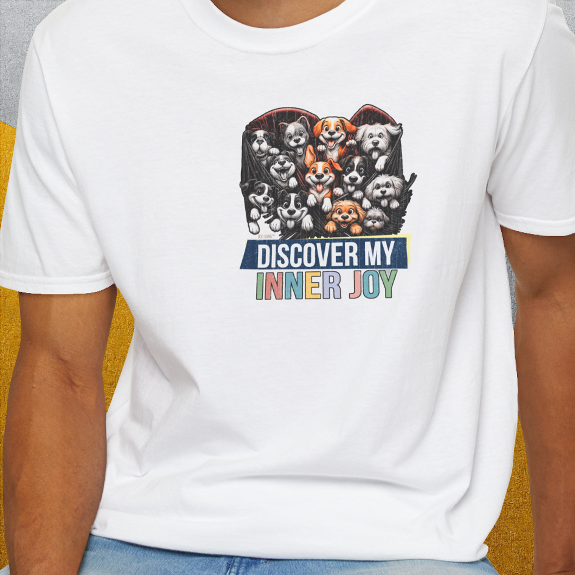 My Heart Belong To Dogs (discover my inner joy), Volume 3, Unisex T-Shirt-. For dog lovers and dog owners. Design by Dog Gang