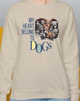 My Heart Belong To Dogs, Volume 1, Unisex Sweatshirt-, a fun and stylish sweatshirt design for dog lovers from Dog Gang