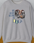 My Heart Belong To Dogs, Volume 1, Unisex Sweatshirt-Sport Grey, Design by Dog Gang