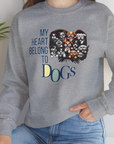 My Heart Belong To Dogs, Volume 1, Unisex Sweatshirt-, Design by Dog Gang