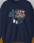 My Heart Belong To Dogs, Volume 1, Unisex Sweatshirt-Navy, Design by Dog Gang