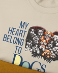 My Heart Belong To Dogs, Volume 1, Unisex Sweatshirt-. A dog-themed Design from Dog Gang